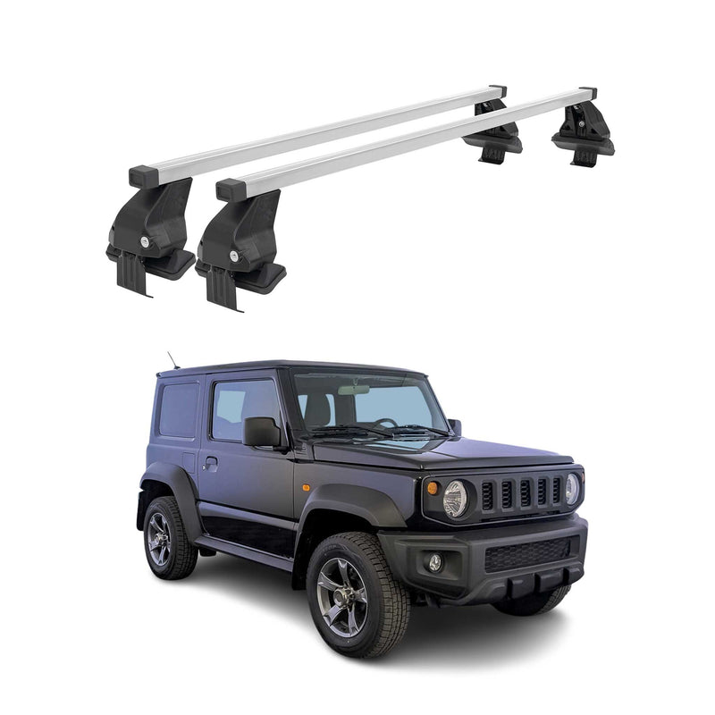 Menabo Dachträger Grundtäger für Suzuki Jimny mk4 2018-2025 50kg Stahl Silber 2x