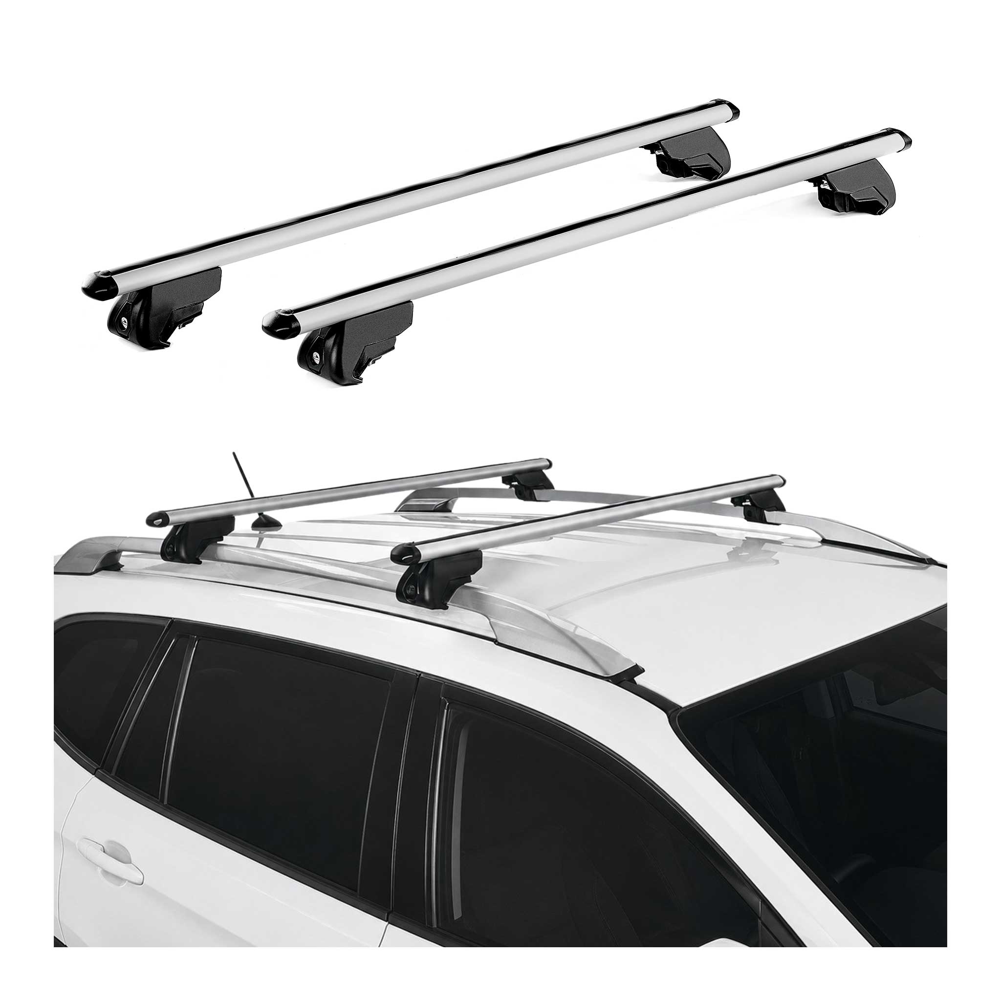 Dachträger für VW Passat Kombi B2-B3-B4 1980-1996 Aluminium Grau