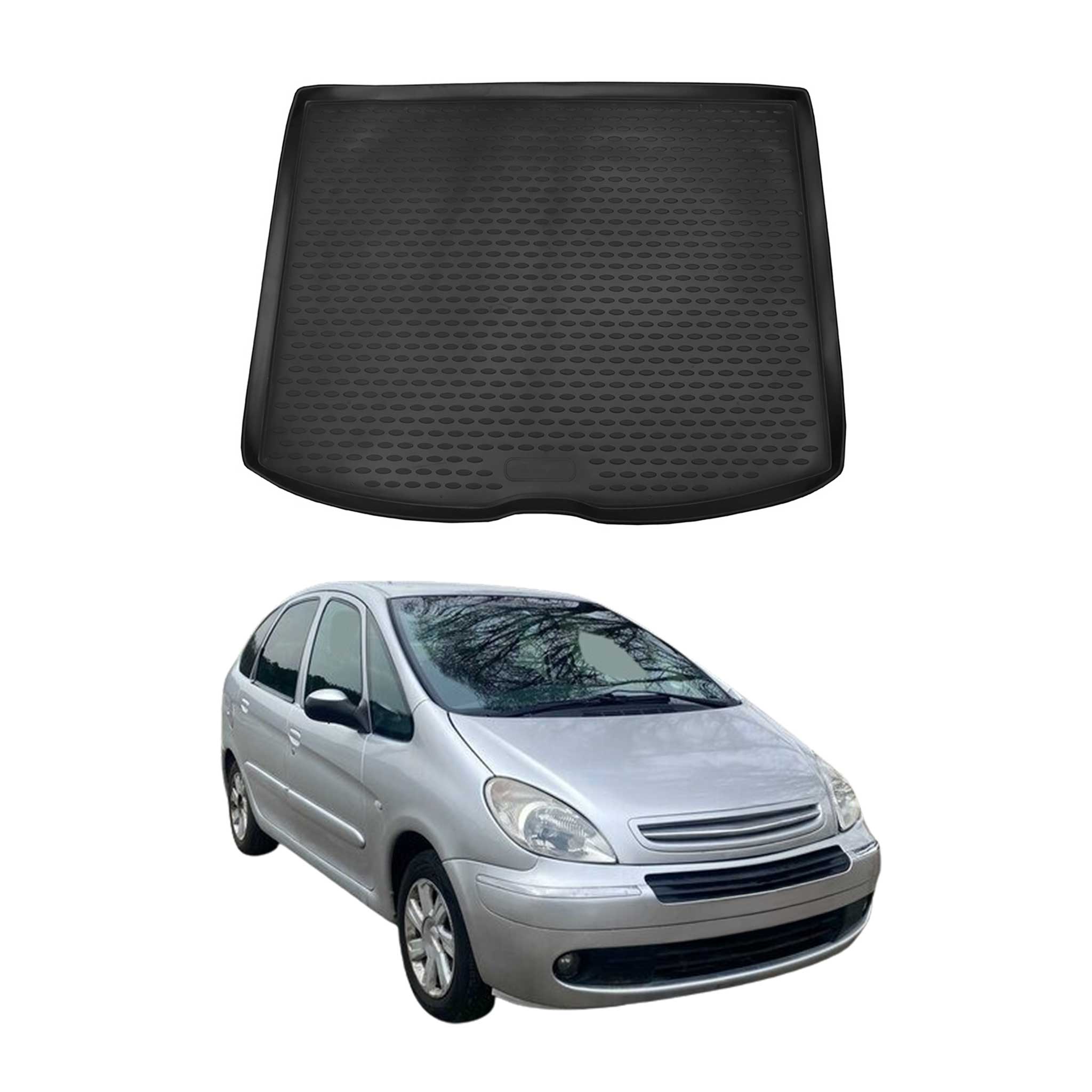 Kofferraummatte Kofferraumwanne für Citroen Xsara Picasso 1999-2012 Wagon Gummi