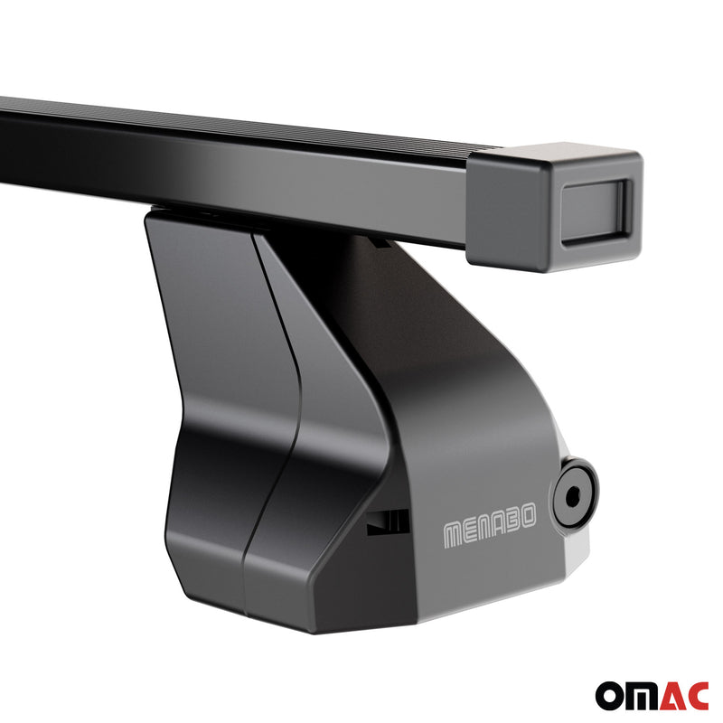 Menabo Stahl Gepäckträger Dachträger für Renault Kangoo Express 1998-08 Schwarz