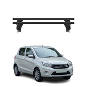 Menabo Dachträger Grundtäger für Suzuki Celerio 2014-2021 50kg Alu Schwarz 2 tlg