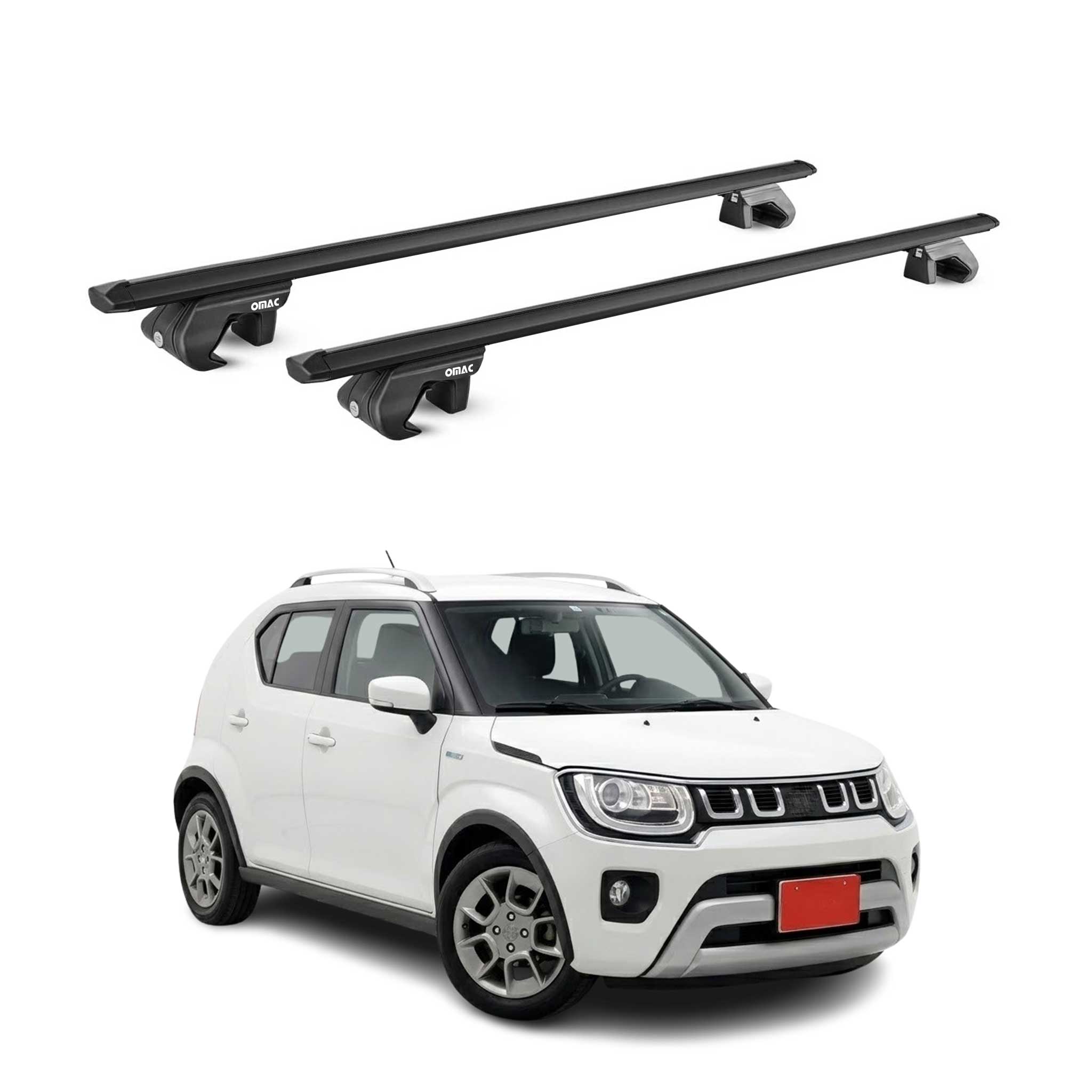 Dachträger Grundtäger für Suzuki Ignis 2016-2026 90kg Aluminium Schwarz ABE
