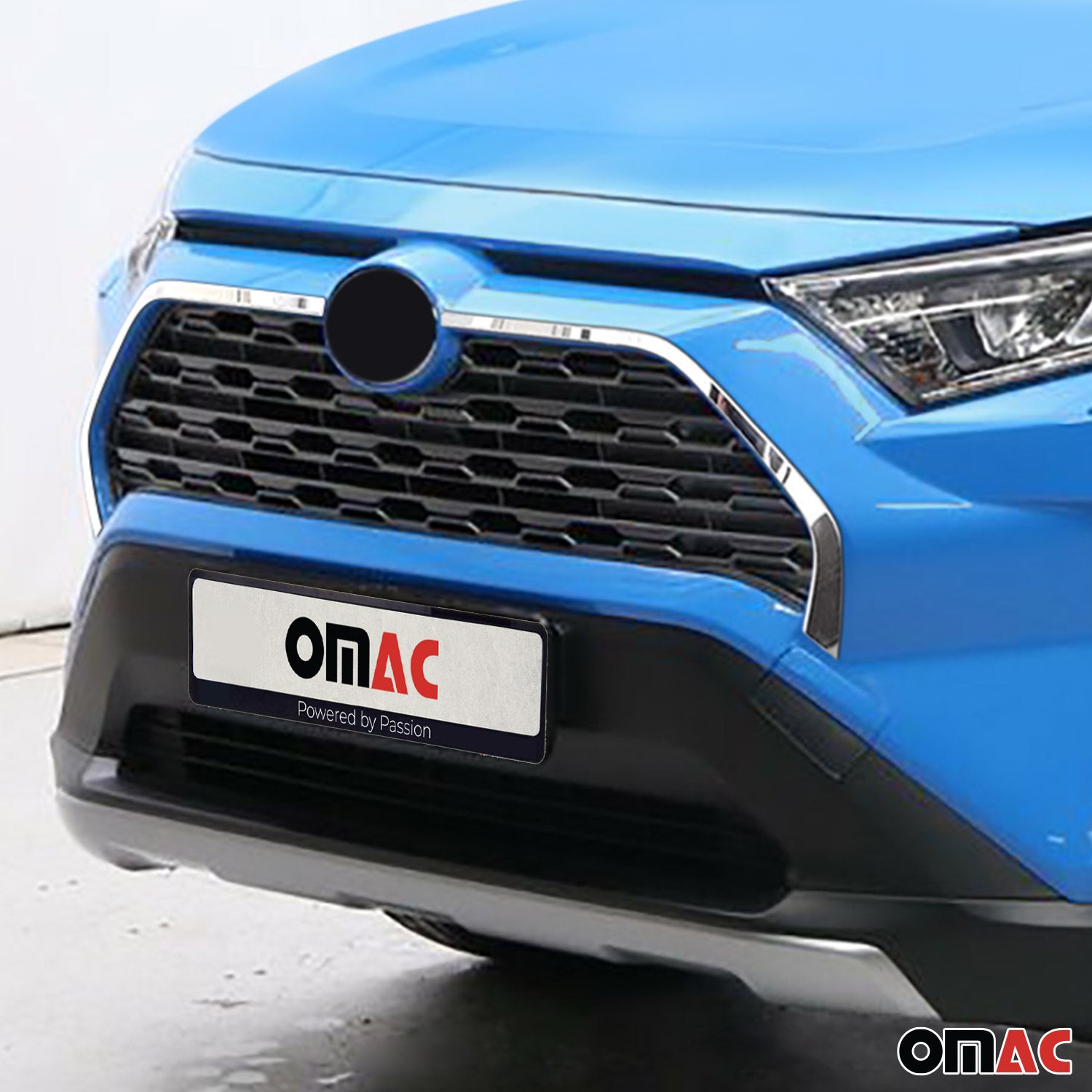 Kühlergrill Leisten Grillleisten für Toyota RAV4 2019-2025 Edelstahl Chrom 2tlg