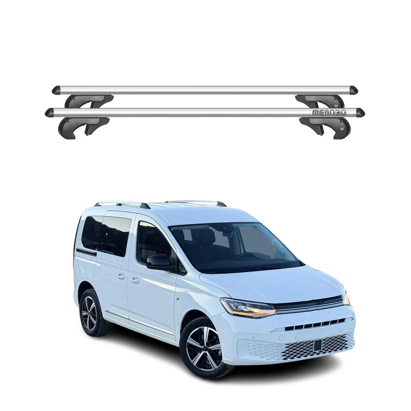Menabo Dachträger Grundtäger für VW Caddy 2020-2025 90kg Aluminium Silber 2 tlg