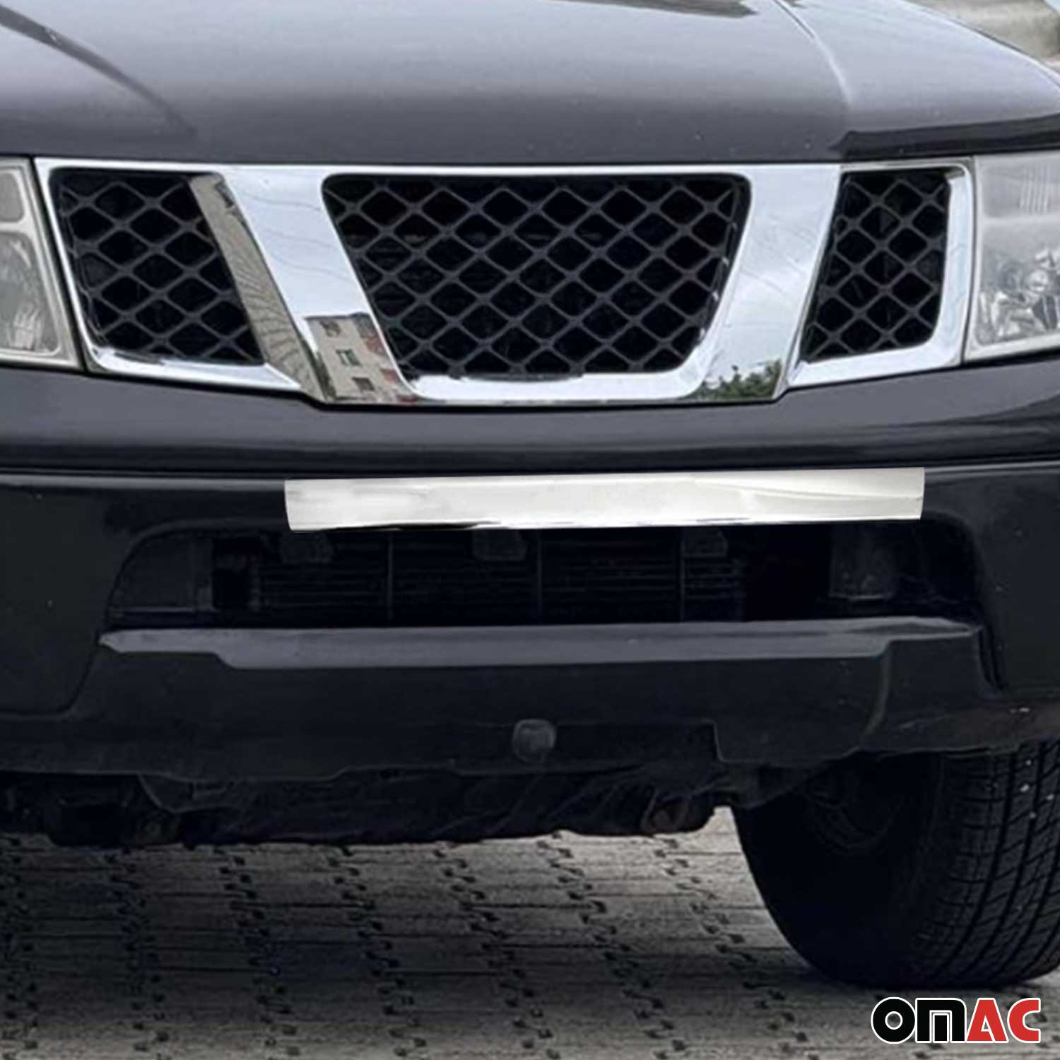 Kühlergrill Leisten Grillleisten für Nissan Navara 2005-2015 Edelstahl Chrom