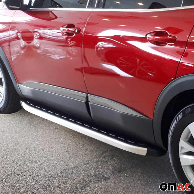 Seitentürleiste Türleiste für Peugeot 3008 Active P84 2016-2025 Chrom Dunkel 4x