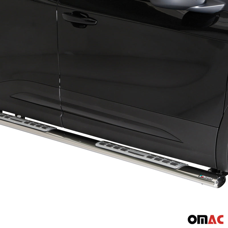 Edelstahl Seitenschweller Schwellerrohre für Opel Mokka 2021-2025 Silber