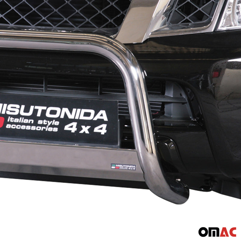 Frontbügel Frontschutzbügel für Nissan Pathfinder 2010-2013 ø63mm Stahl Silber