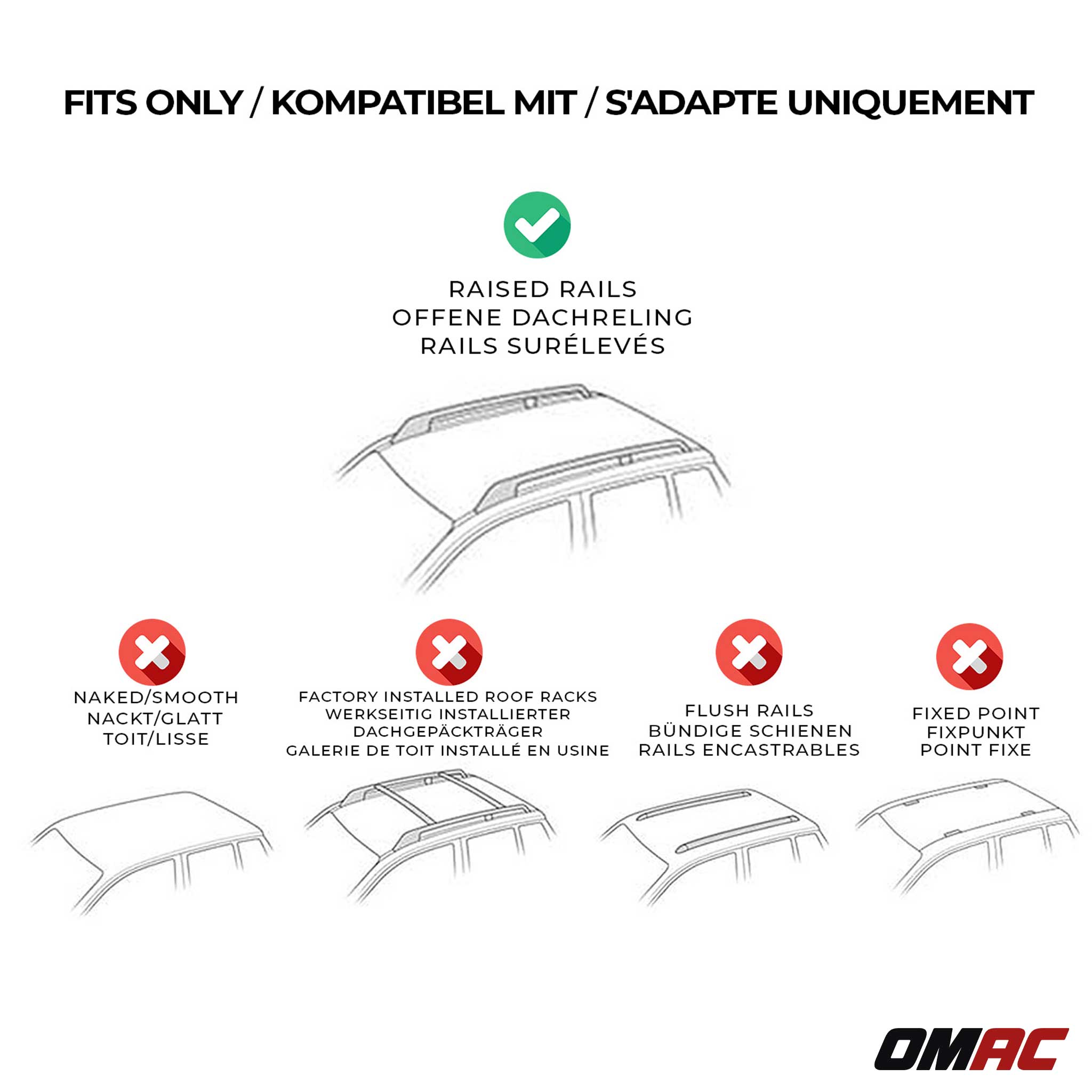 Dachträger Grundtäger für Ssangyong Rodius I 2004-2012 Alu 90kg TÜV Schwarz 2tlg