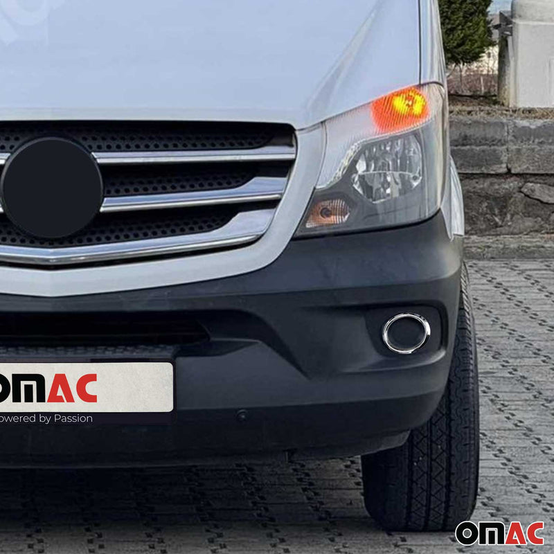 Nebelscheinwerfer Rahmen Umrandung für Mercedes Sprinter 2013-2018 Edelstahl 2x
