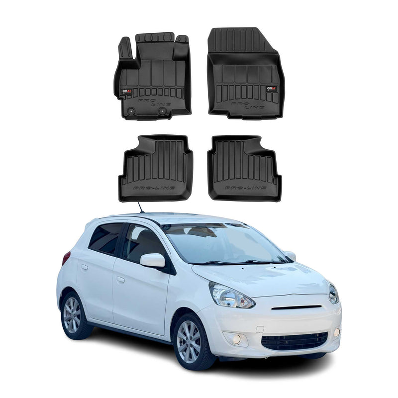 OMAC Gummi Fußmatten für Mitsubishi Space Star 2013-2025 Premium TPE Schwarz 4x