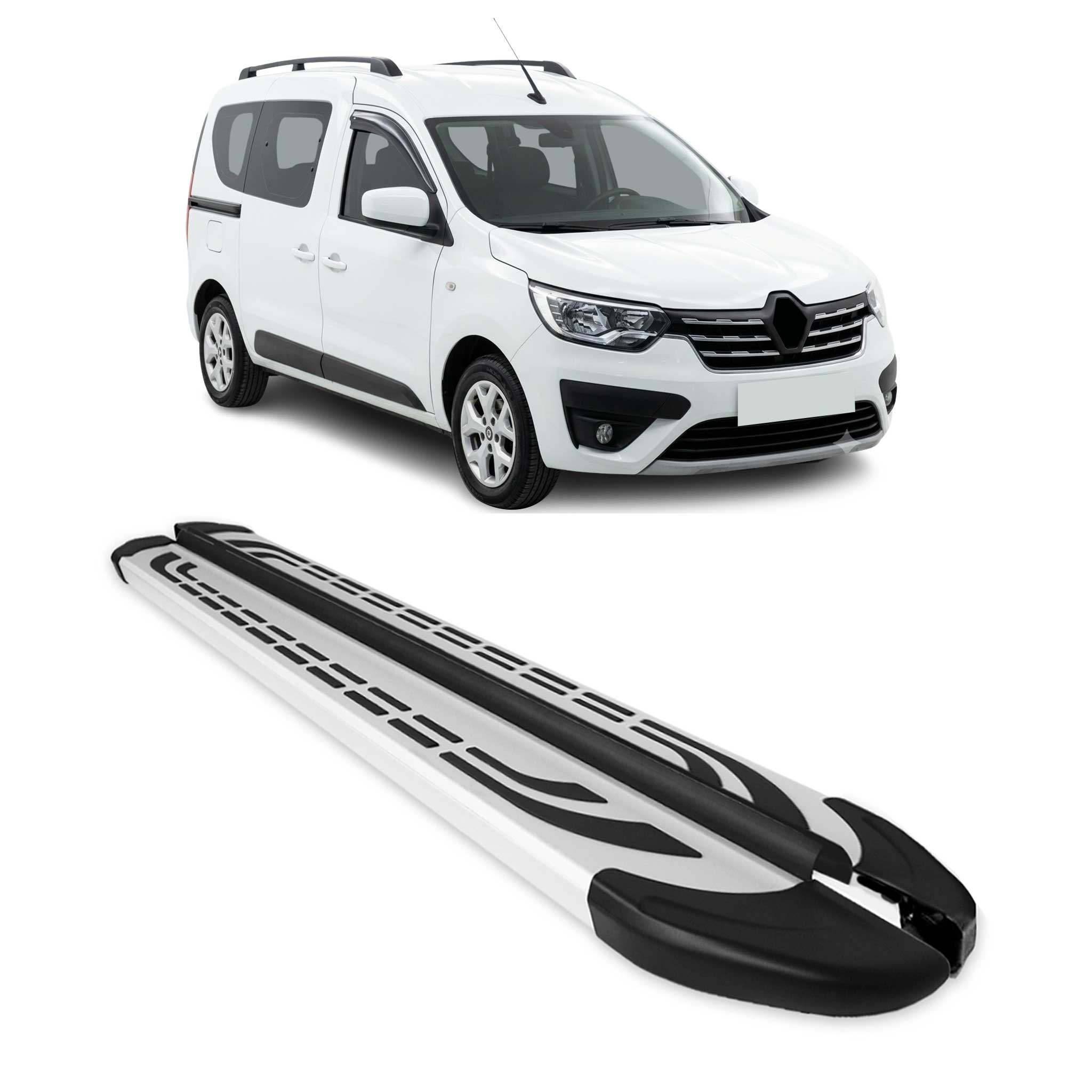 Trittbretter Seitenschweller für Renault Express 2021-2024 Grau 2 tlg