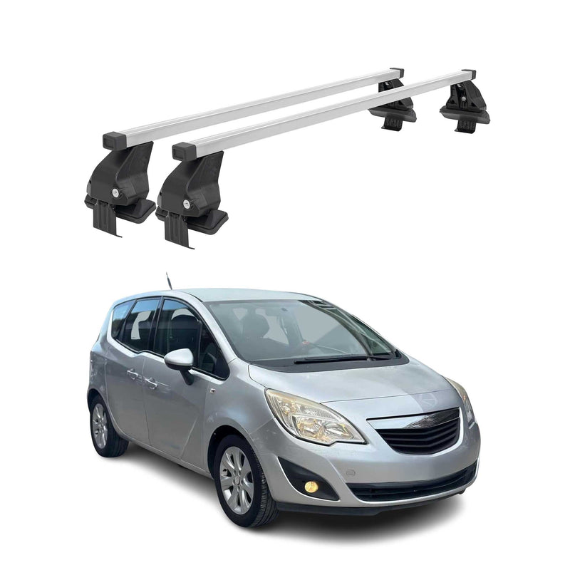 Menabo Dachträger Grundtäger für Opel Meriva 2010-2017 50kg Stahl Silber 2 tlg
