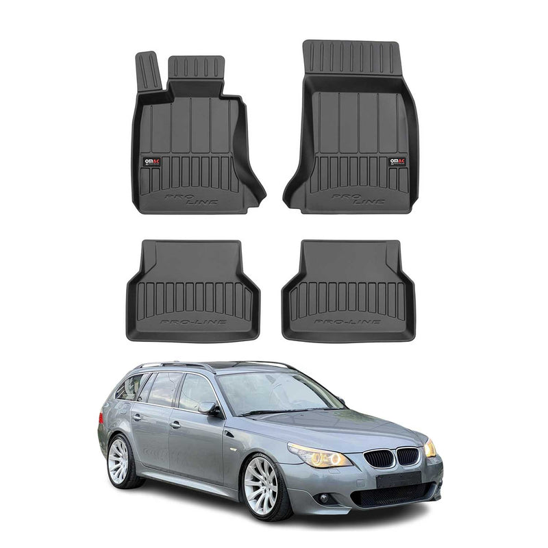 OMAC Gummi Fußmatten für BMW 5er E60 E61 Limo Touring 2003-2010 Automatten 4x