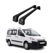 Dachträger Grundträger für Citroen Jumpy II 2007-2016 75kg Aluminium Schwarz 2x