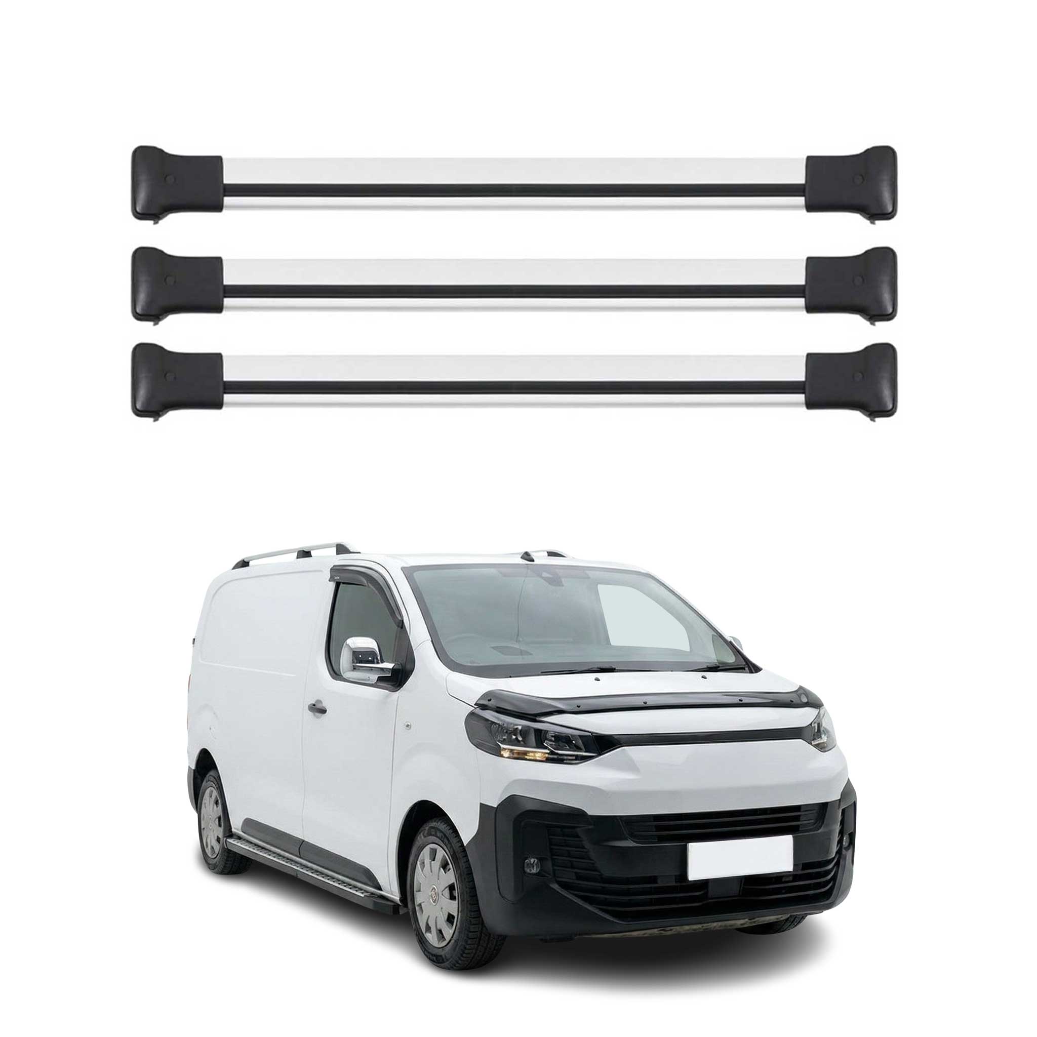 Dachträger Grundtäger für Fiat Scudo 2022-2026 Aluminium Silber 3 tlg