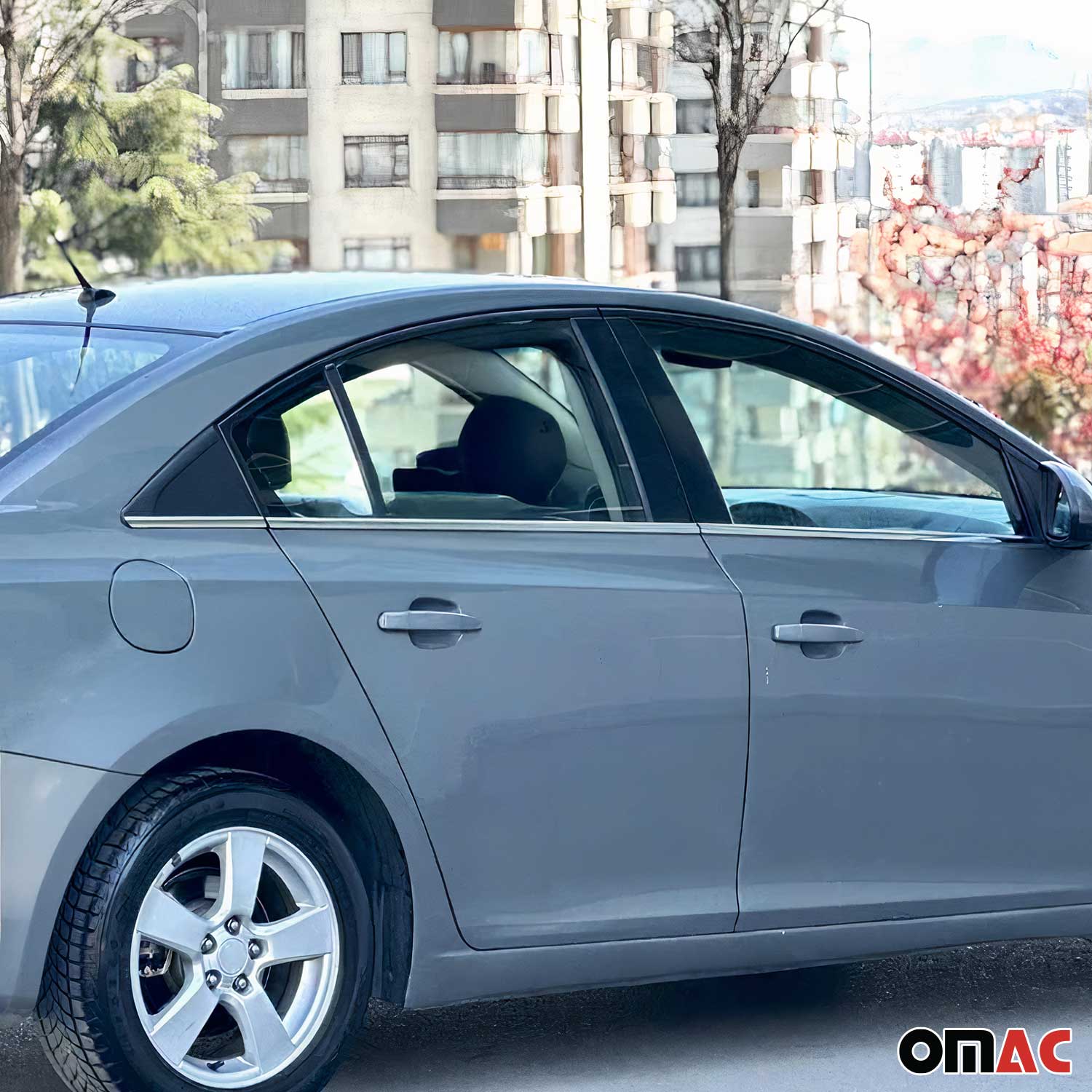 Fensterleisten Zierleisten für Chevrolet Cruze 2009-2024 Limousine Chrom 6tlg