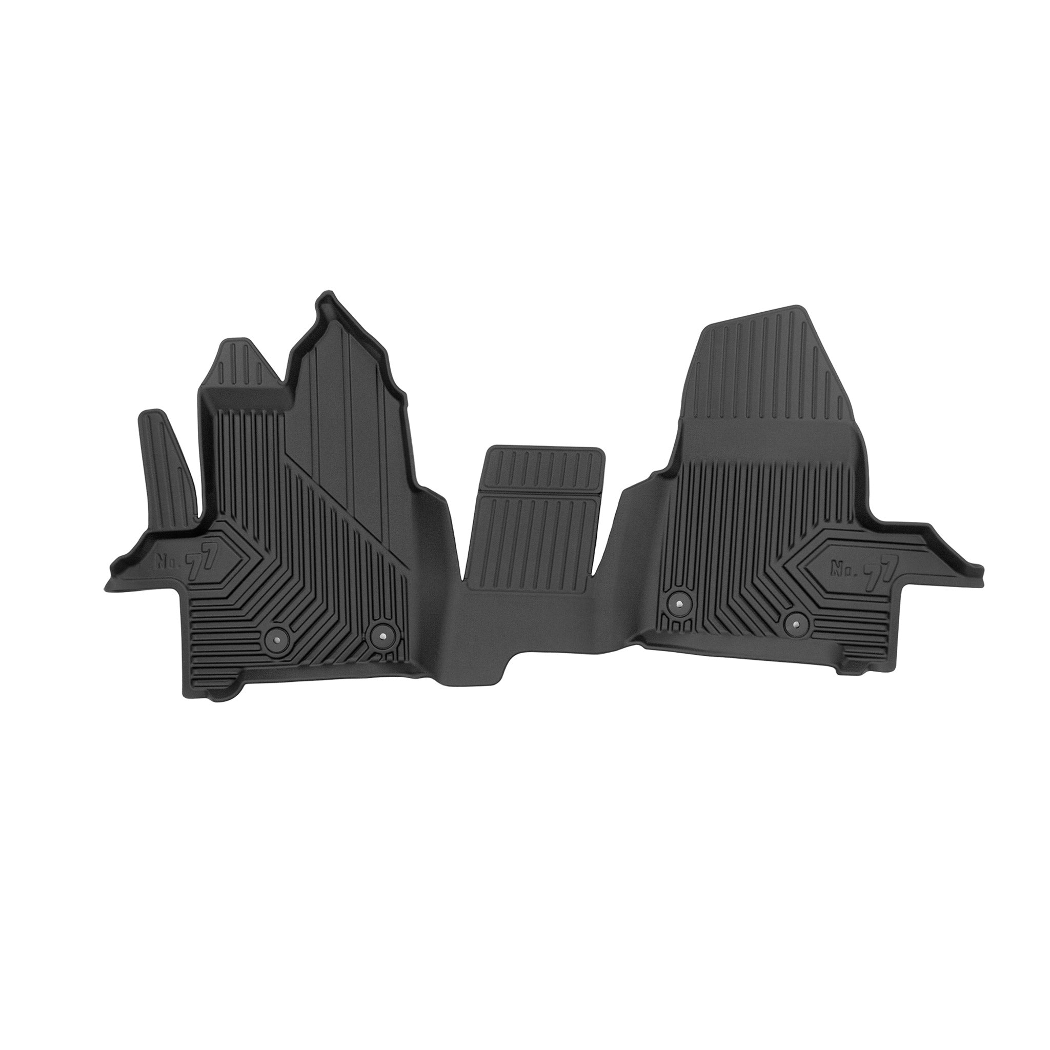 Fußmatten Gummimatten für Ford Transit Custom I 2012-23 3Sitze TPE Schwarz 1 tlg