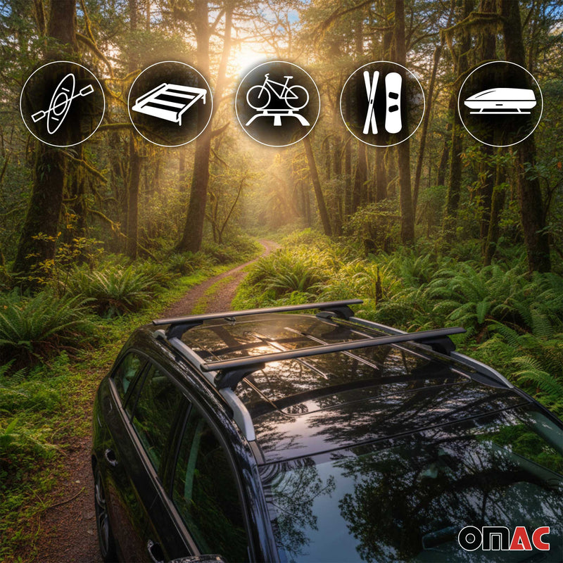 Menabo Dachträger Grundtäger für Volvo XC90 2014-2025 Aluminium Schwarz 2 tlg