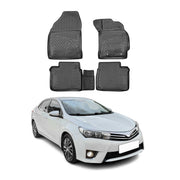 OMAC Gummimatten Fußmatten für Toyota Corolla 2013-2019 RHD TPE Schwarz 4x
