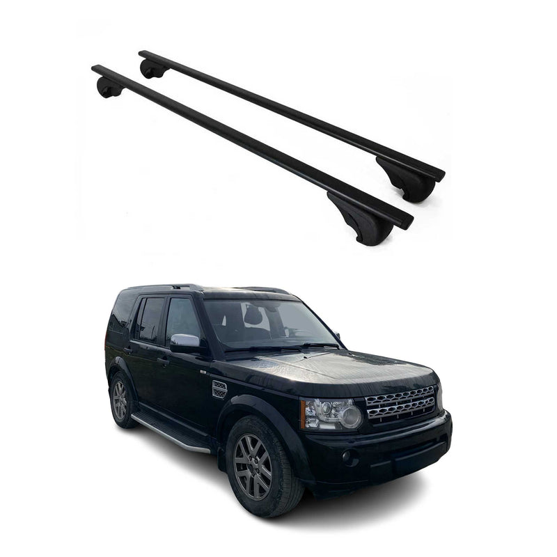 Dachträger für Land Rover Discovery LR3 LR4 2004-2017 75kg Metall Schwarz 2x
