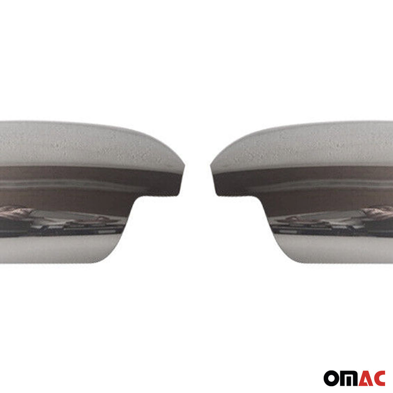 Spiegelkappen Spiegelabdeckung für Skoda Fabia 1999-2007 Edelstahl Silber 2tlg