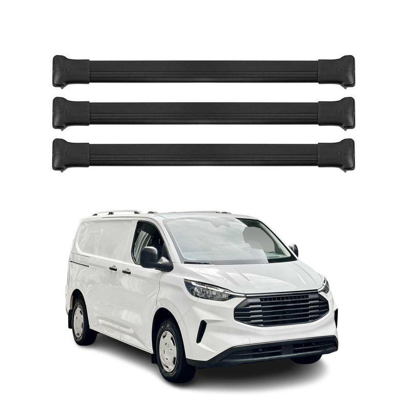 Dachträger für Ford Transit Custom / Tourneo Custom 2023-2025 Alu Schwarz 3x