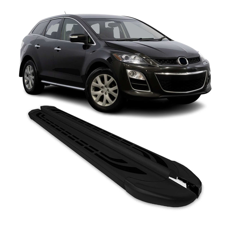 Trittbretter Seitenschweller Seitenbretter für Mazda CX-7 2006-2012 Alu Schwarz