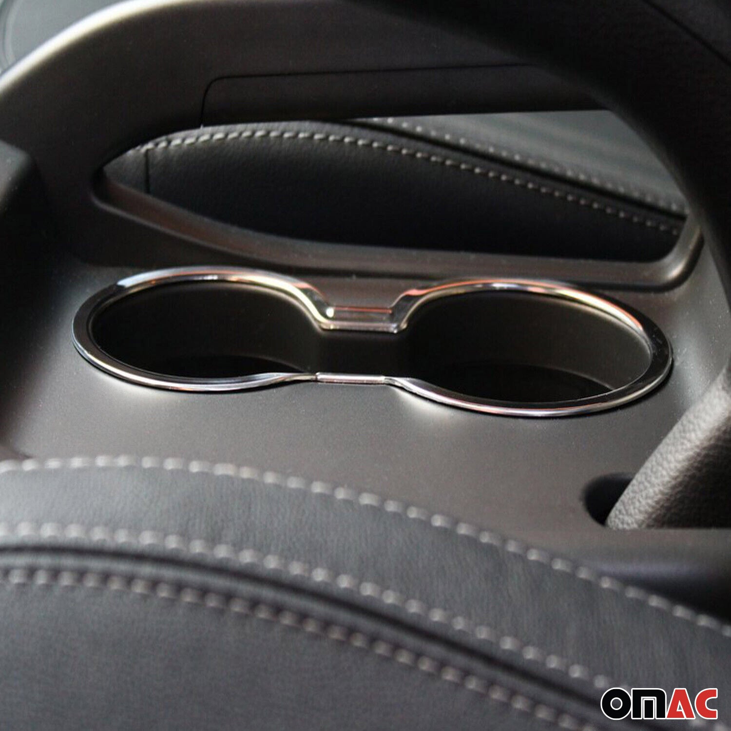Getränkehalter Rahmen Cupholder für Kia Sportage 2010-2015 Edelstahl Chrom 1tlg