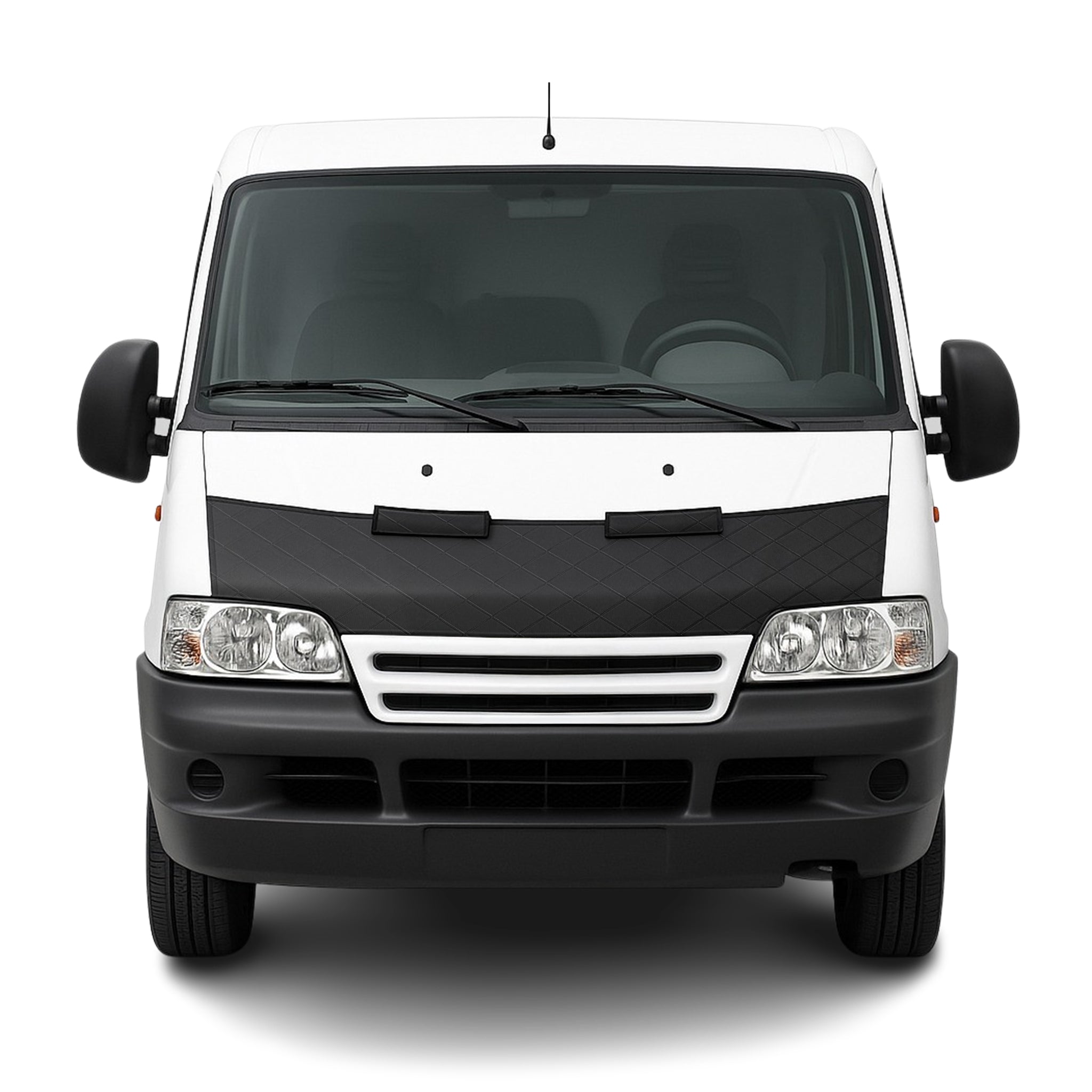 Haubenbra Steinschlagschutz für Citroen Jumper 2 Facelift 2002-2006 Schwarz Halb