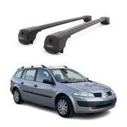 Dachträger Grundträger für Renault Megane II 2003-2008 Aluminium 75kg Schwarz 2x