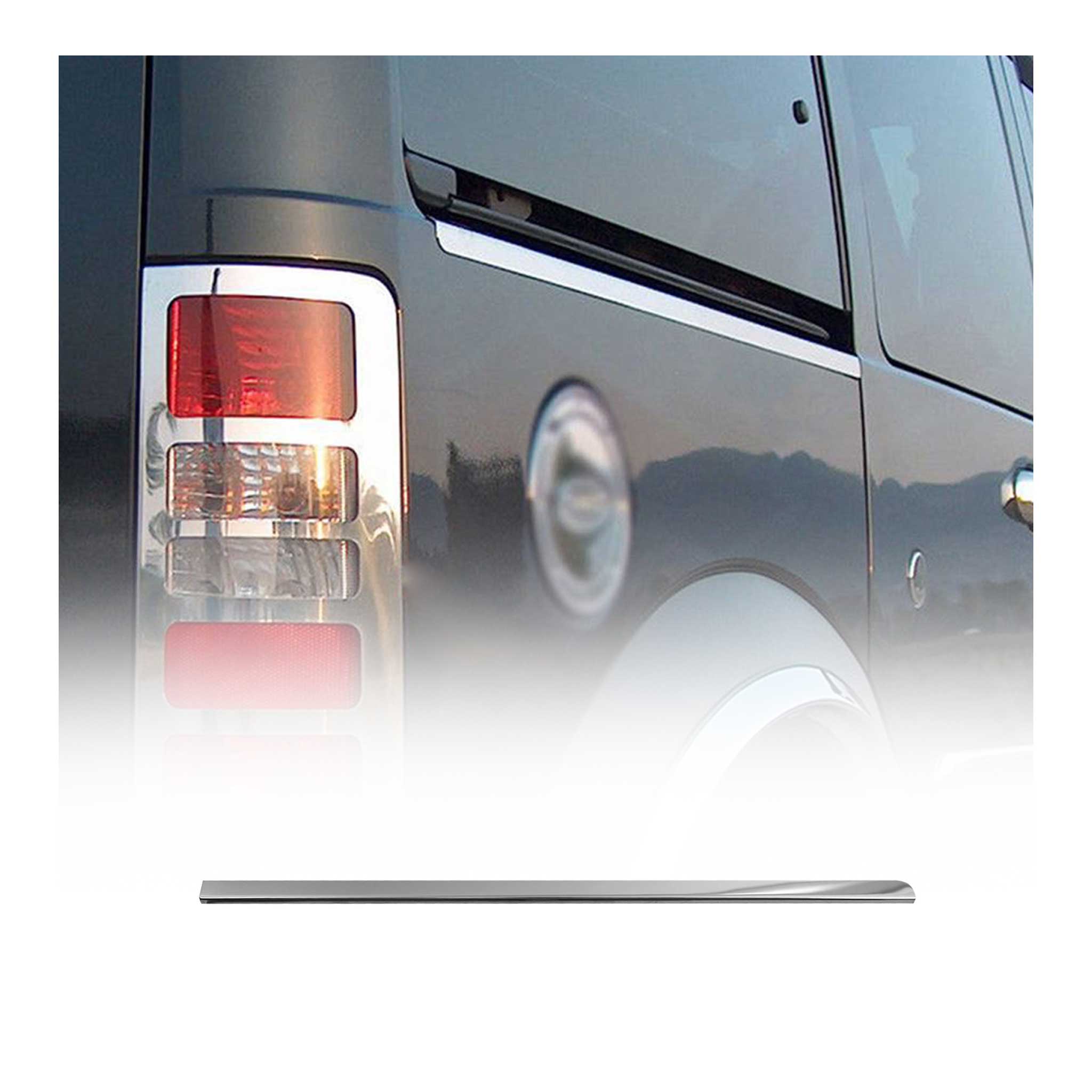 Seitentürleiste Türschutzleiste für Ford Connect 2002-2014 Kurzer Edelstahl 1x