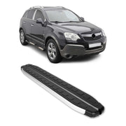 Seitenschweller Seitenbretter Trittbretter für Opel Antara 2006-2015 Alu Schwarz