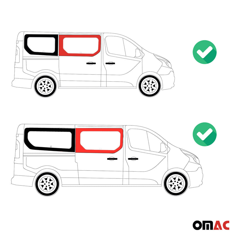 Seitenfenster Auto Fenster für Fiat Talento 2016-2020 Schiebetür Rechts L1 L2