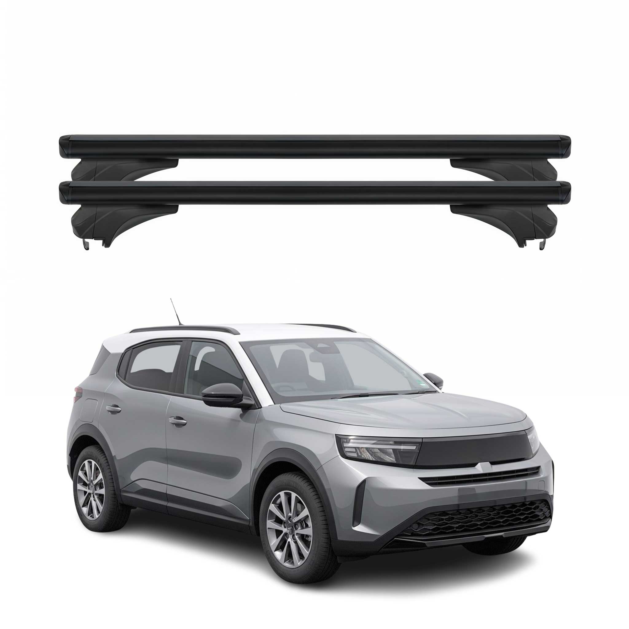 Menabo Dachträger Grundtäger für Opel Frontera 2024-2026 Aluminium Schwarz 2 tlg