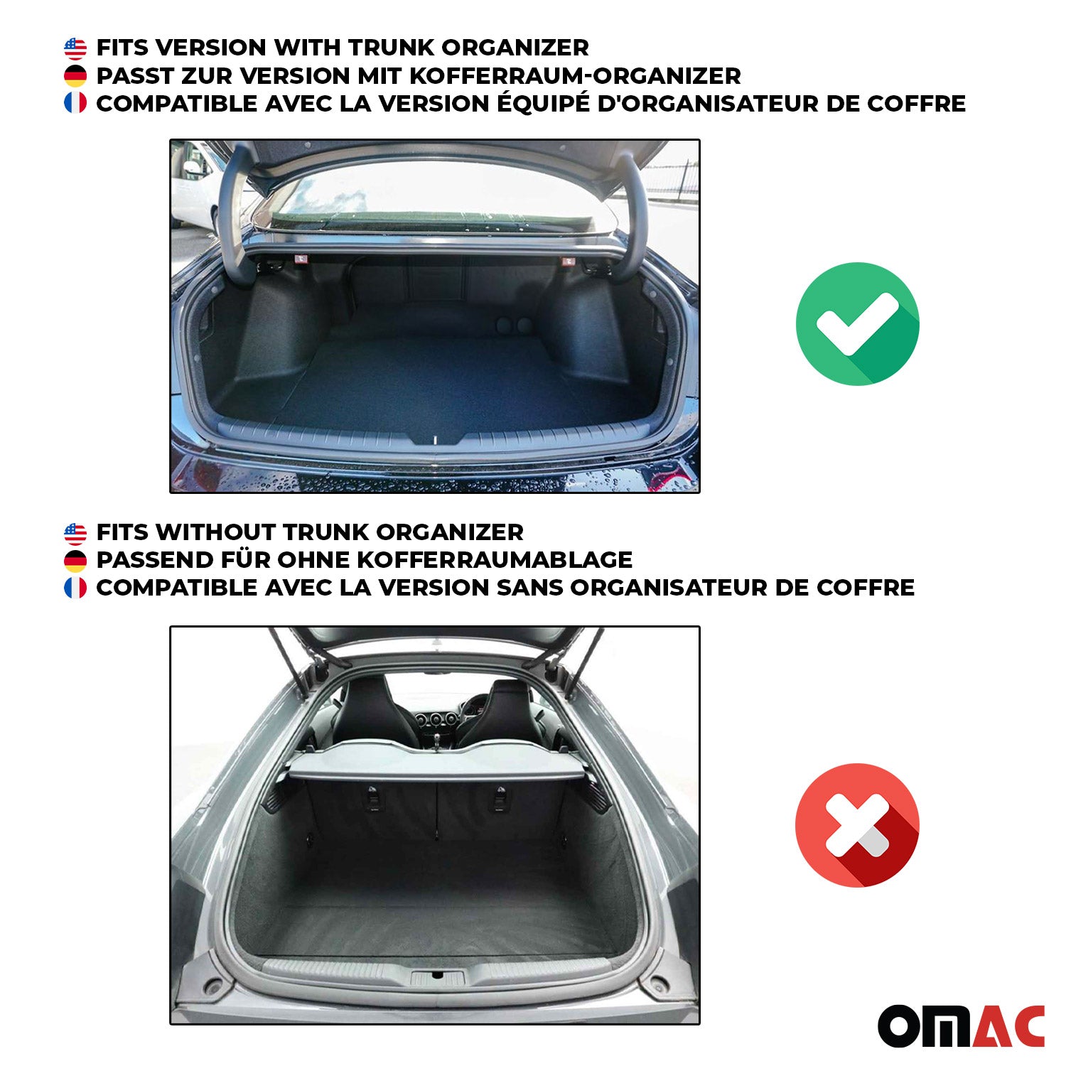 Kofferraummatte für Toyota RAV4 V 2019-2025 Unterer mit Kofferraumorganisator