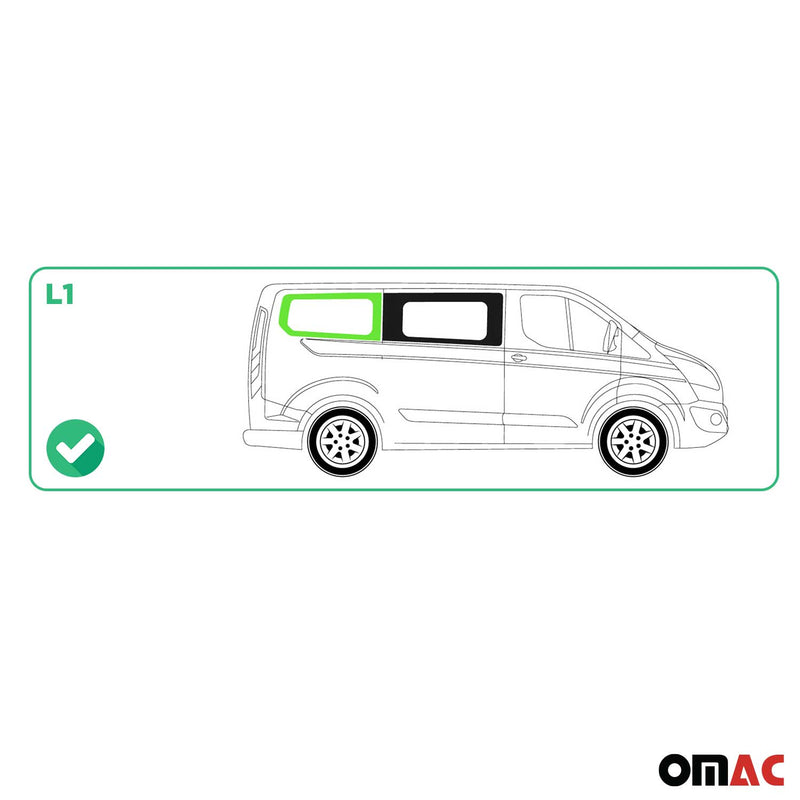 Seitenfenster Seitenscheibe für Ford Transit Custom 2013-2024 Rechts L1 Schwarz