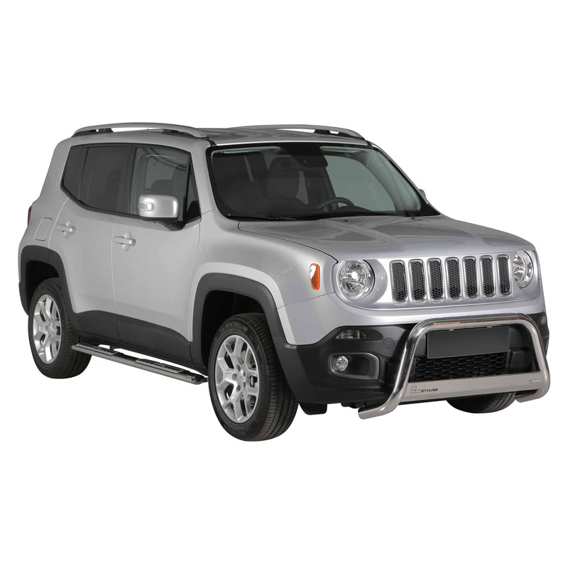 Frontbügel Frontschutzbügel für Jeep Renegade 2014-2017 ø63mm Stahl Silber