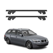 Dachträger Grundtäger für BMW 5er E61 Touring 2004-2010 Alu 90kg TÜV Schwarz 2x