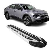 Trittbretter Seitenschweller für Citroen C4 X 2022-2026 Silber Aluminium 2 tlg