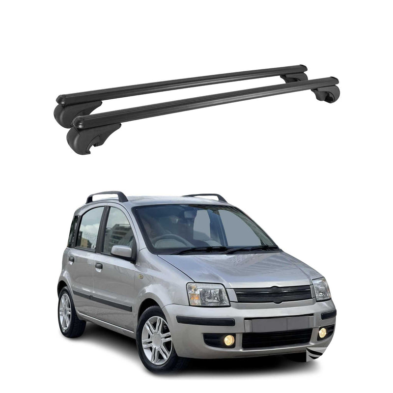 Dachträger Grundtäger für Fiat Panda 2003-2012 75kg Aluminium Silber 2 tlg