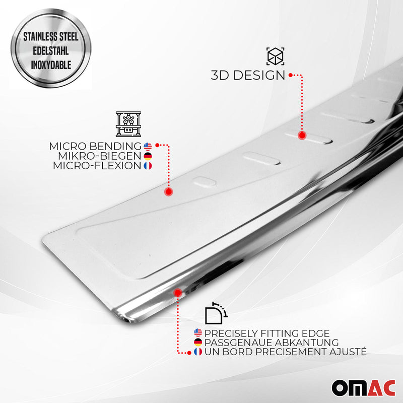 Loading sill protection bumper for Mercedes GLE Coupe C292 2015-19 stainless steel chrome