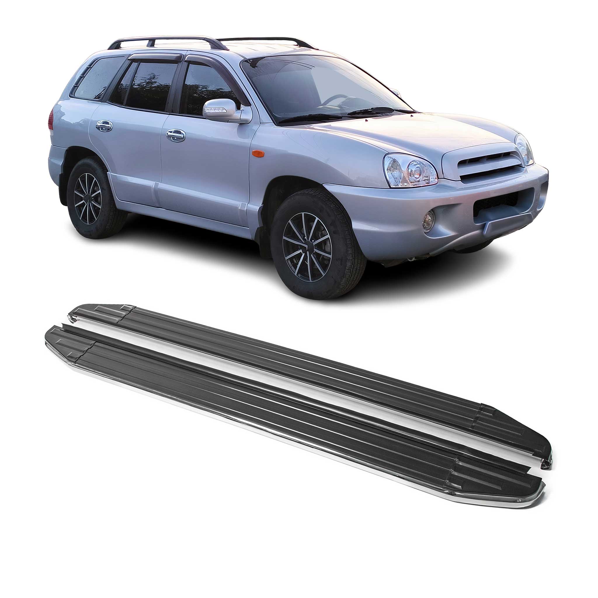 Trittbretter Seitenschweller für Hyundai Santa Fe 2006-2012 ABE Alu