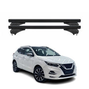 Menabo Dachträger Grundtäger für Nissan Qashqai J11 2014-2021 Alu Schwarz 2 tlg