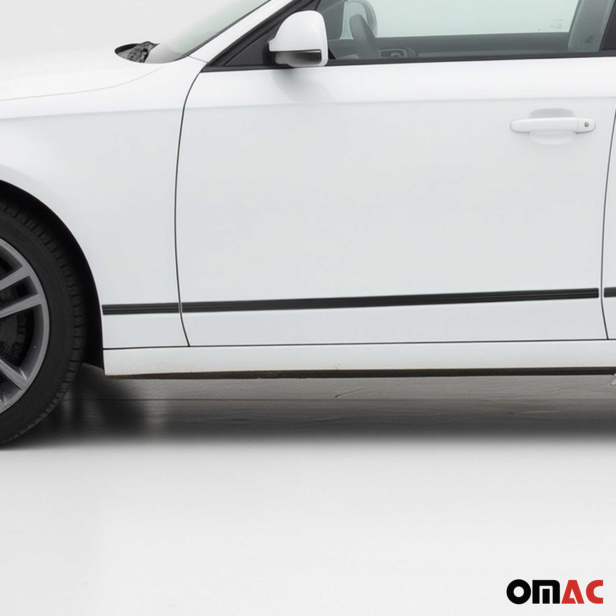 Seitentürleiste Türleisten Türschutzleiste für Audi A4 2007-2016 Alu Schwarz 6x