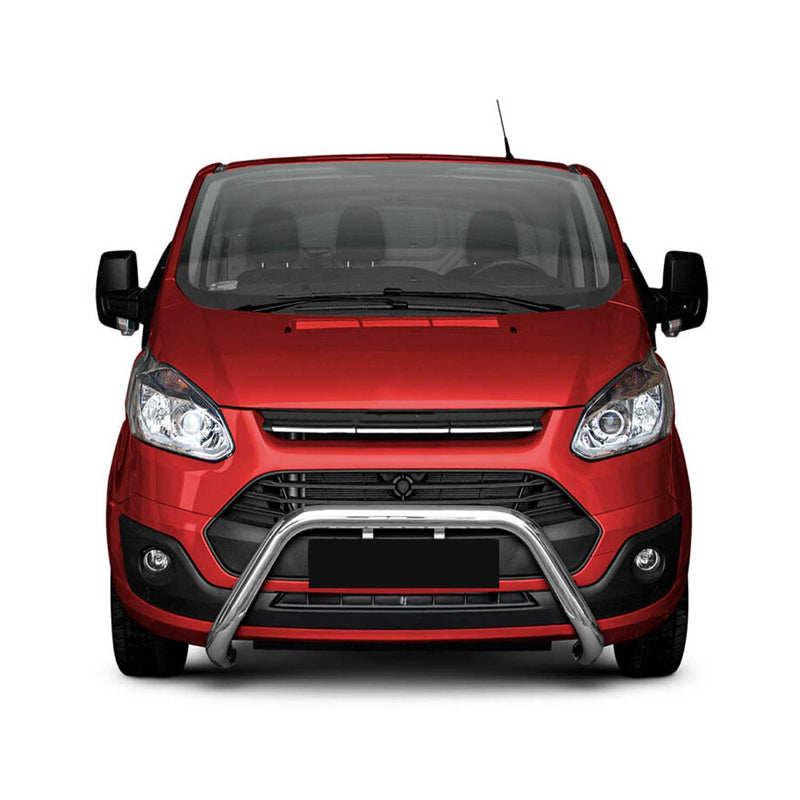 Stahl Frontbügel Frontschutzbügel für Ford Transit Custom 2012-2018 ABE Silber