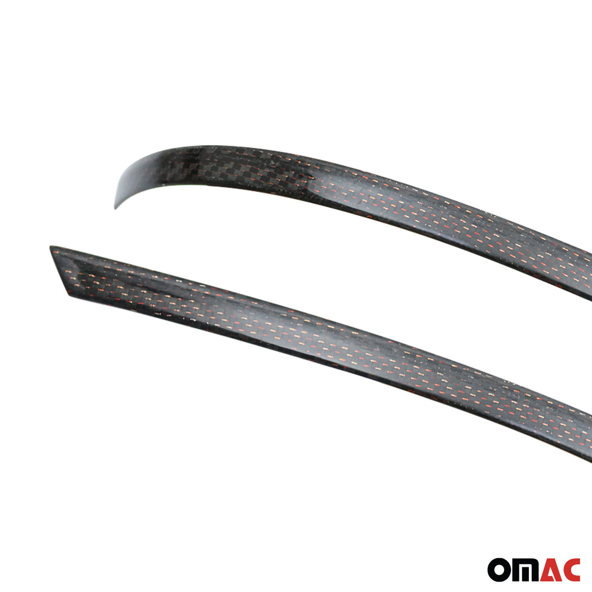 Spiegelkappen Leiste für VW Amarok 2010-2021 Kohlefaser Carbon Rot Schwarz 2tlg
