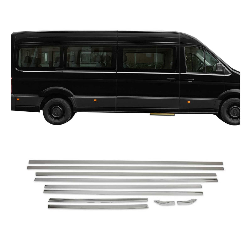 Fensterleisten Zierleisten für VW Crafter 2017-2025 L3/L4 Radstand Chrom 10tlg