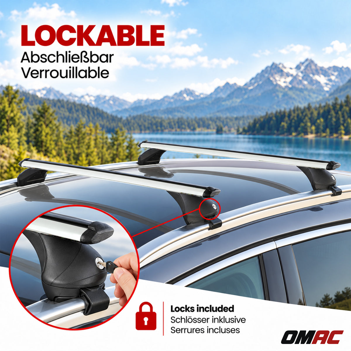 Green Valley Quick Dachträger für Peugeot 308 Kombi 2014-2021 Aluminium Silber