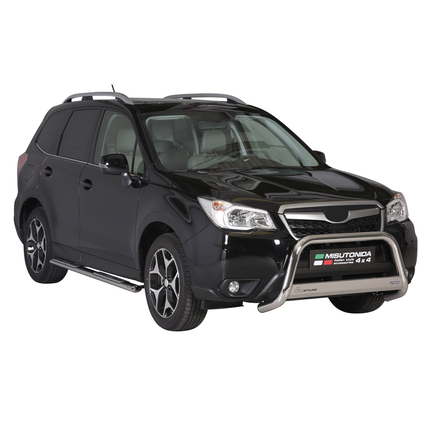 Frontbügel Frontschutzbügel für Subaru Forester IV 2013-2015 ø63mm Stahl Silber